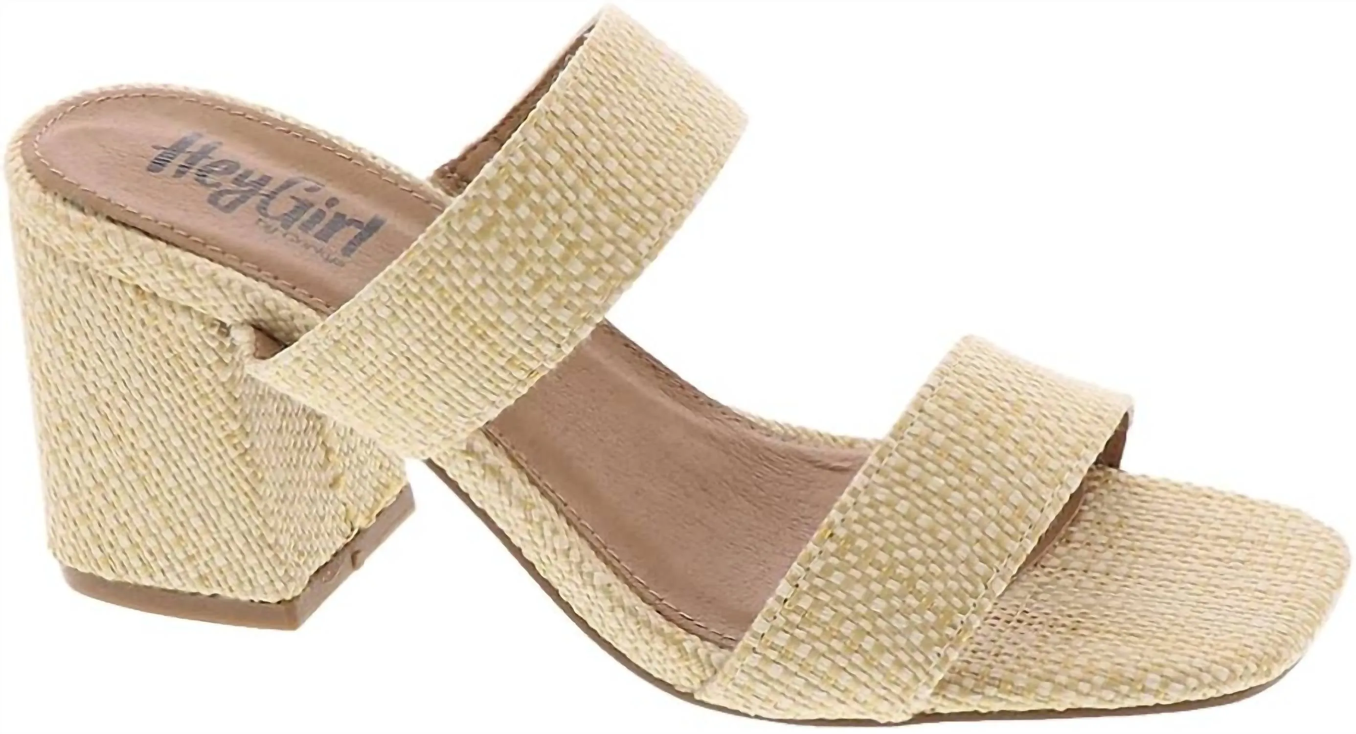 Women's Divine Slip-On Heels In Beige Bold Silhouette