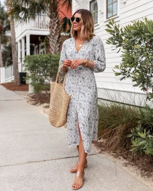 Splendid x Cella Jane Printed Midi Dress Halter neck Soft Stretch