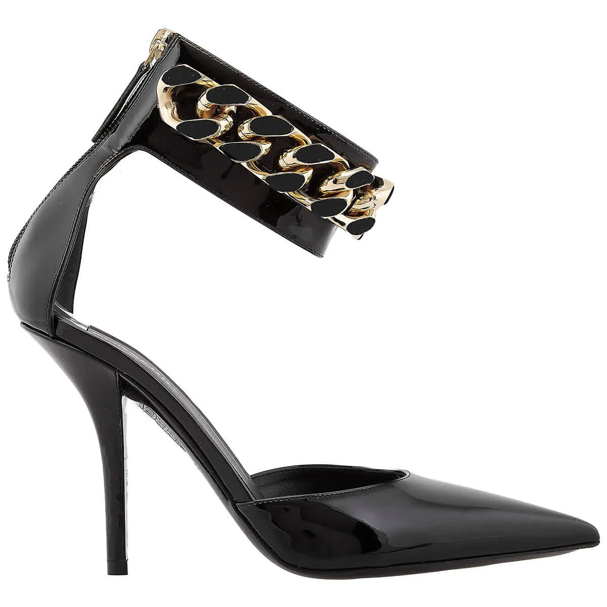 Burberry Ladies Black Chain-Link Pointed High Heels hypoallergenic Minimal Mood