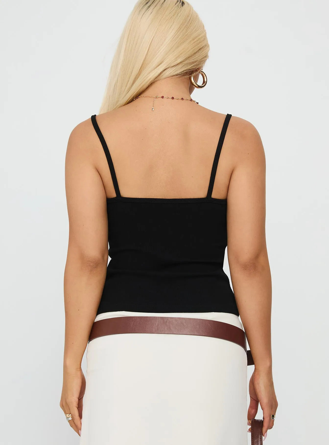 Sweetscape Bead Detail Cami Top Chilli / Black Urban Flexible