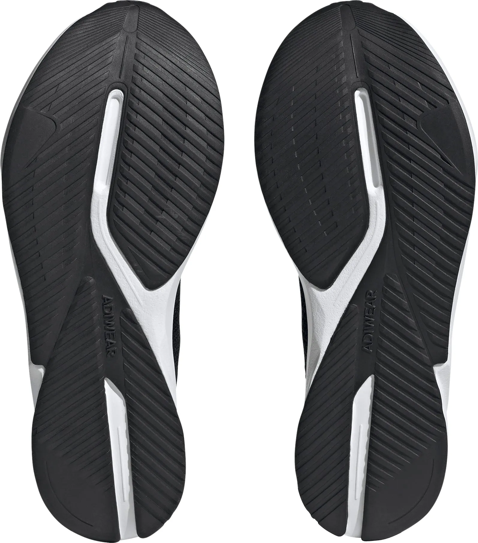 adidas Duramo SL Womens Running Shoes - Black Bright Color running in a tram station area shoes