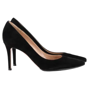 Gianvito Rossi Pointed Pumps in Black Suede Easy to Wear