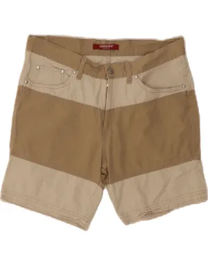 quick dry Smooth Texture CARRERA Womens Casual Shorts W34 Large Beige Colourblock Cotton