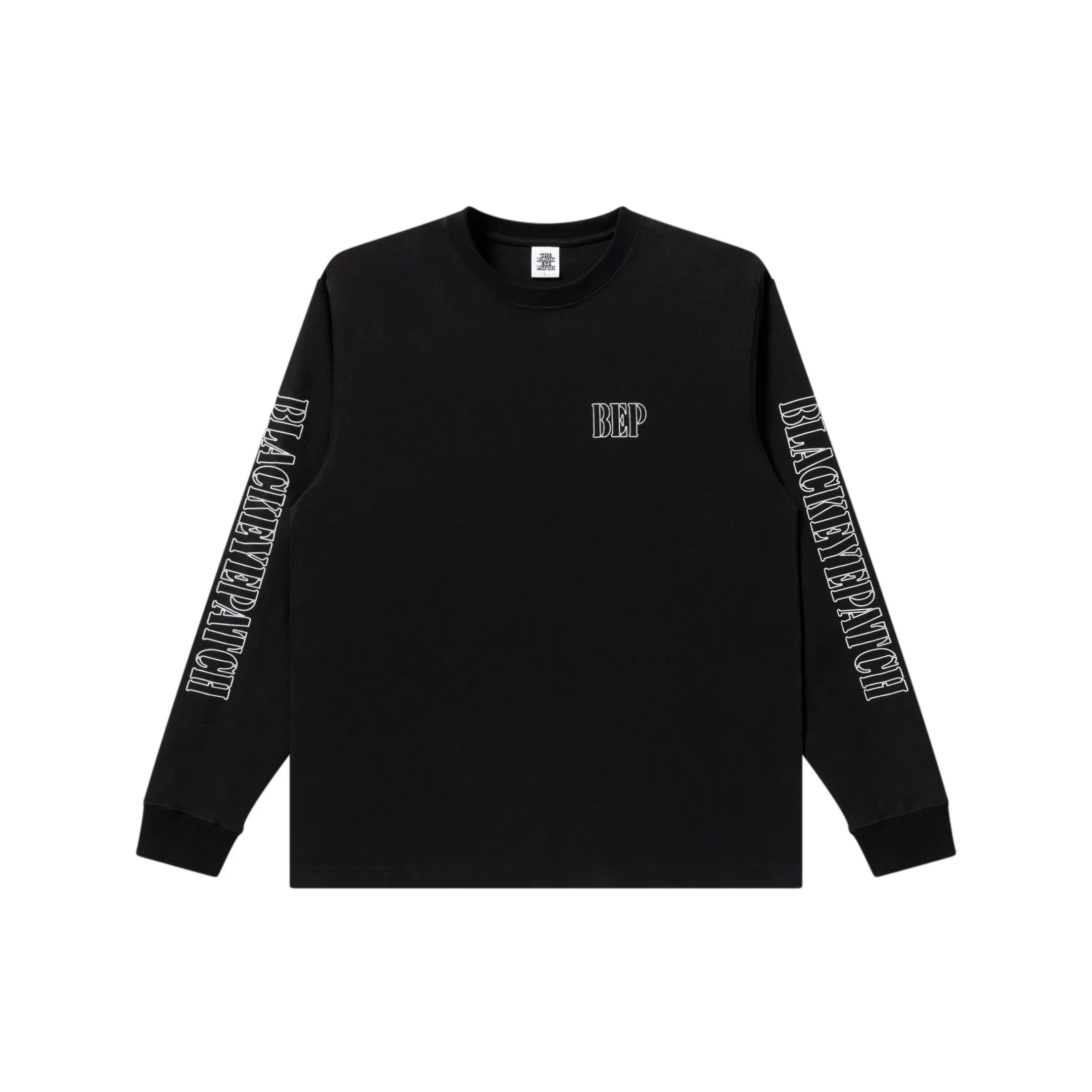 STENCIL LOGO L/S TEE BLACK Comfort Design Fit