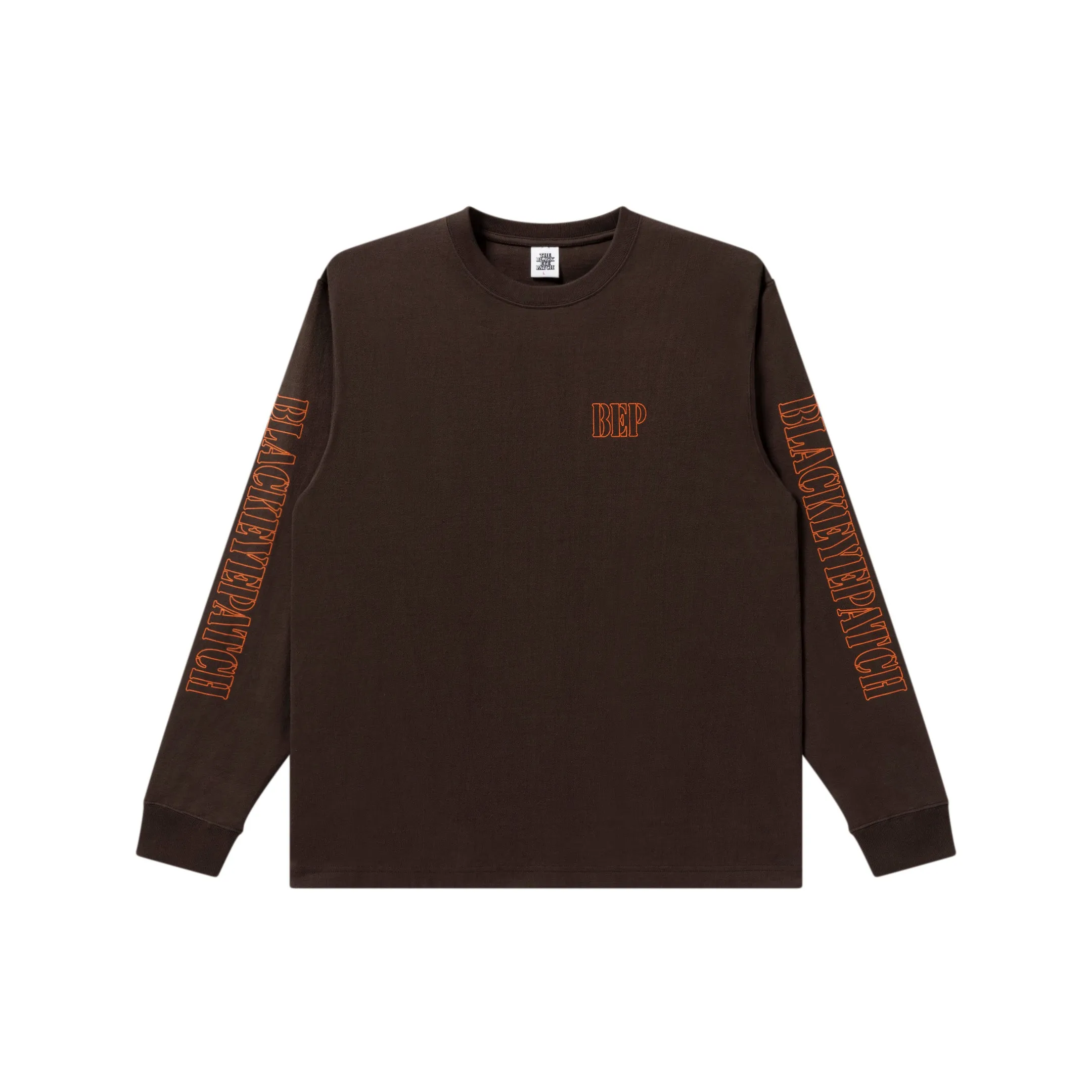 Stylish Fit STENCIL LOGO L/S TEE DARK BROWN