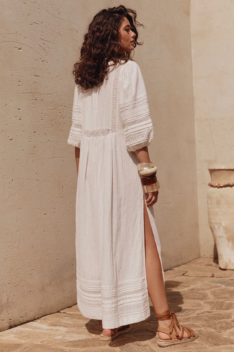 Modern Comfort Elegant brunch outfit Stevie Lace Boho Dress