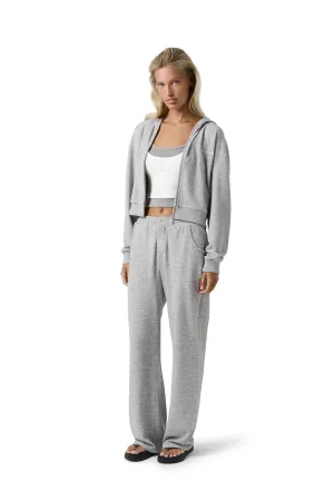 Chill Proof Style Lightweight Windbreaker Tech Slacks Soft Zip Up in Light Grey