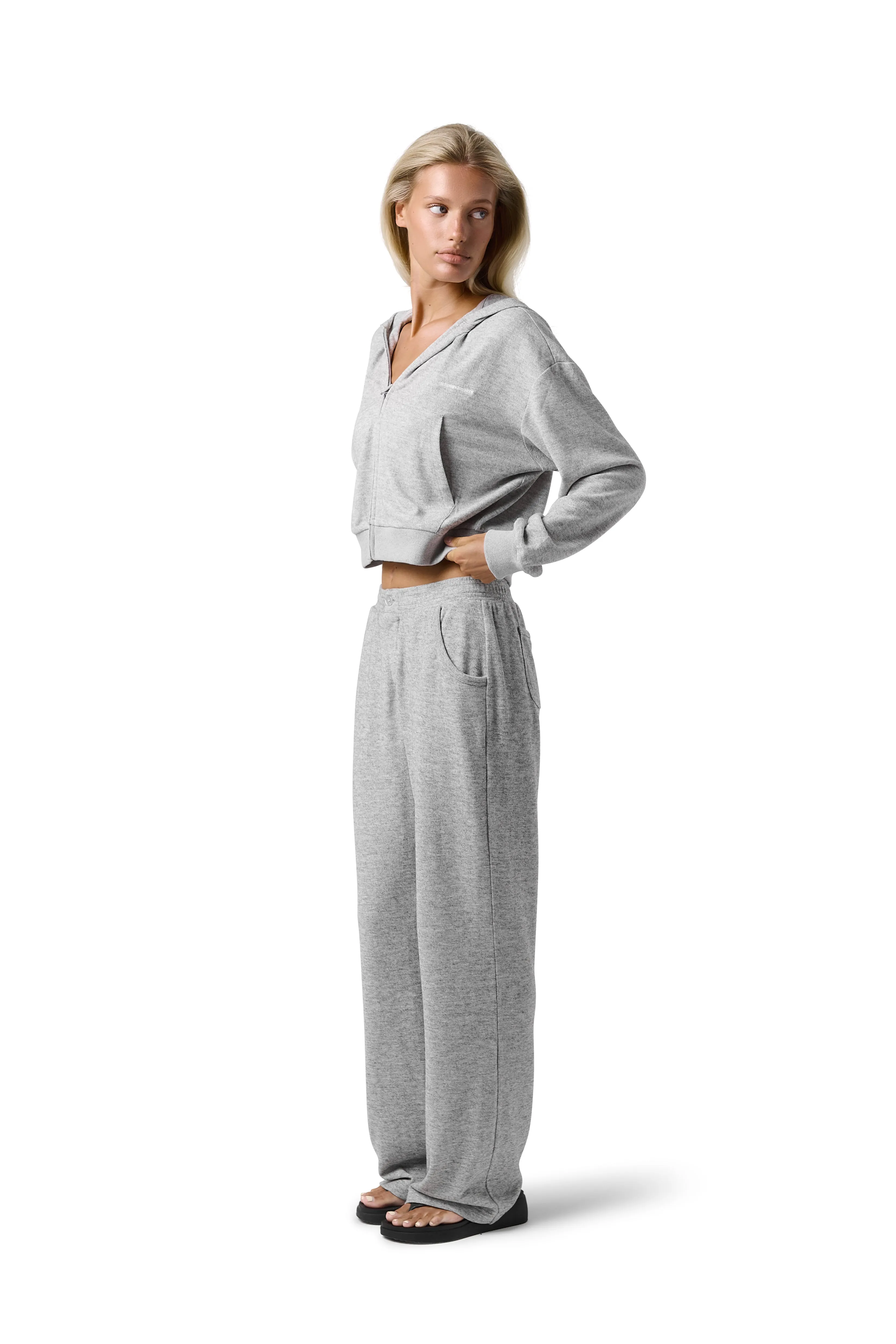 Slacks Soft Zip Up in Light Grey Insulated Lining Aramid Fiber Reinforcement