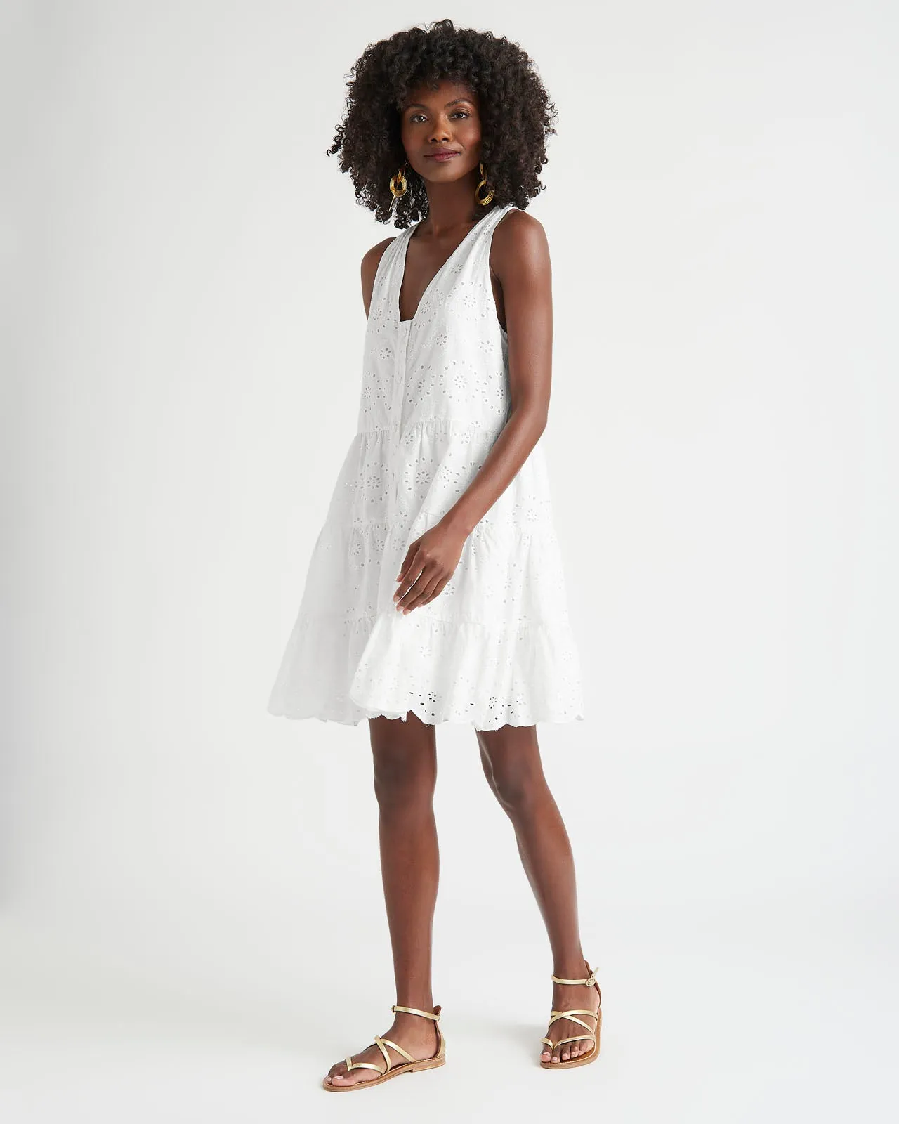 Pocket-Detail Lounge Ready Birdie Eyelet Dress