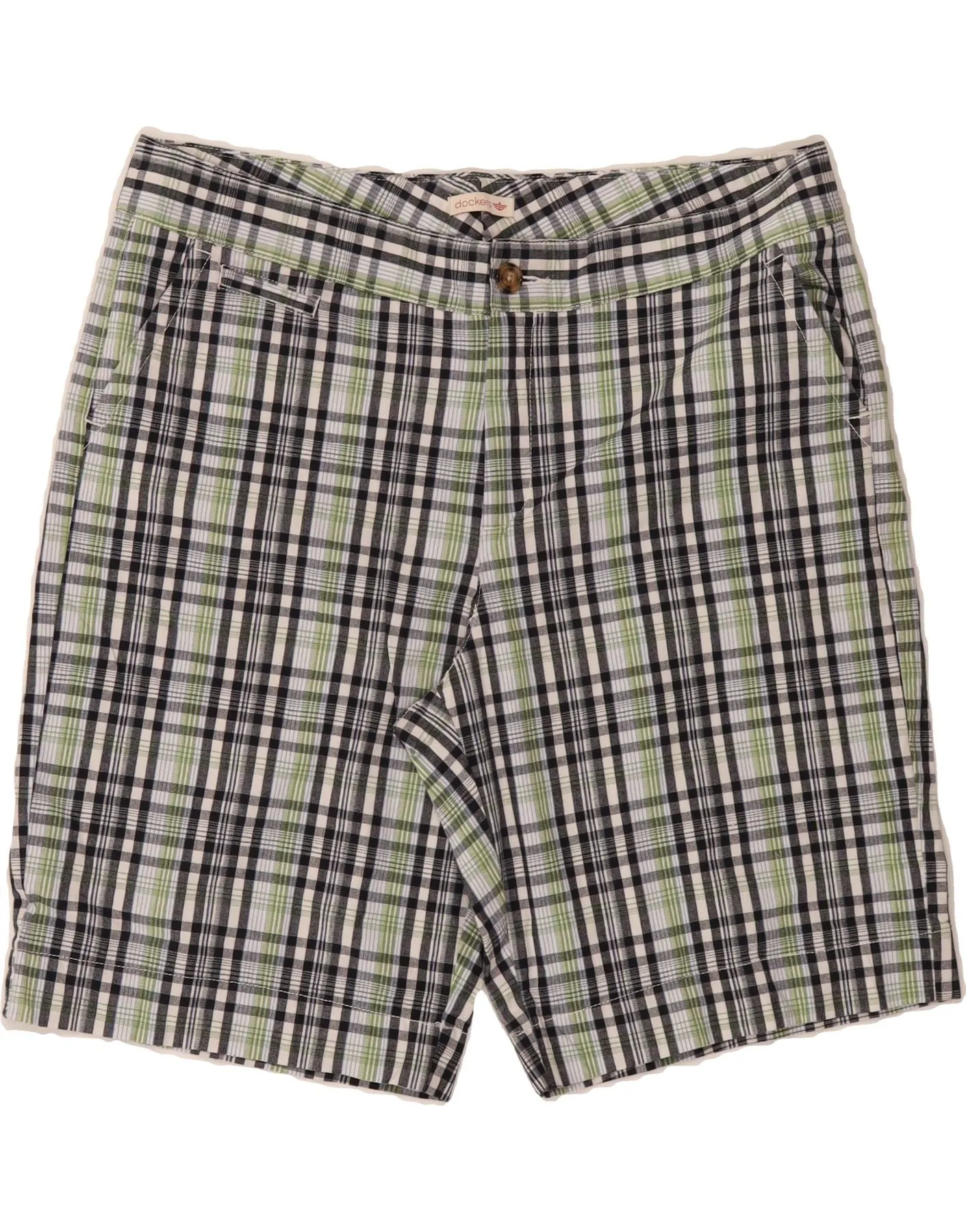 DOCKERS Womens Chino Shorts US 18 2XL W36  Multicoloured Check Cotton Quick Dry Construction