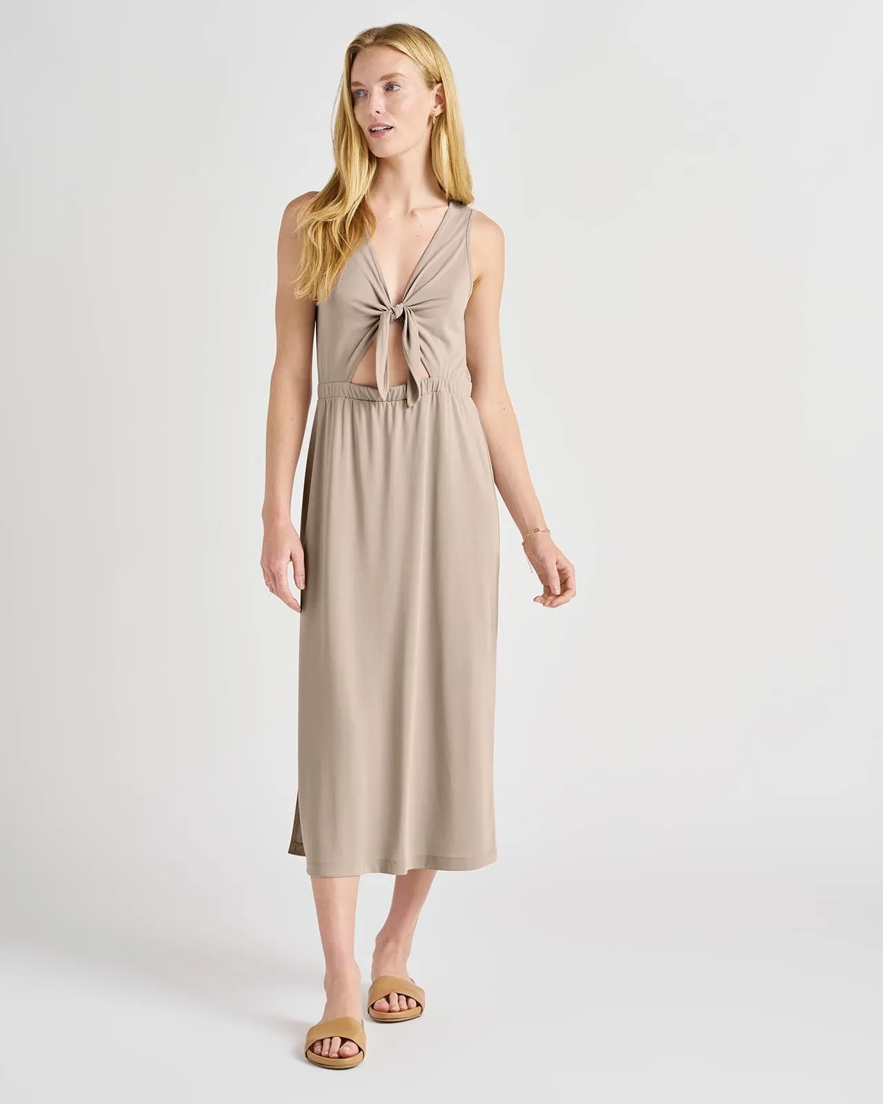 Jewel Reversible Cut Out Dress Casual-Look Draped Silhouette