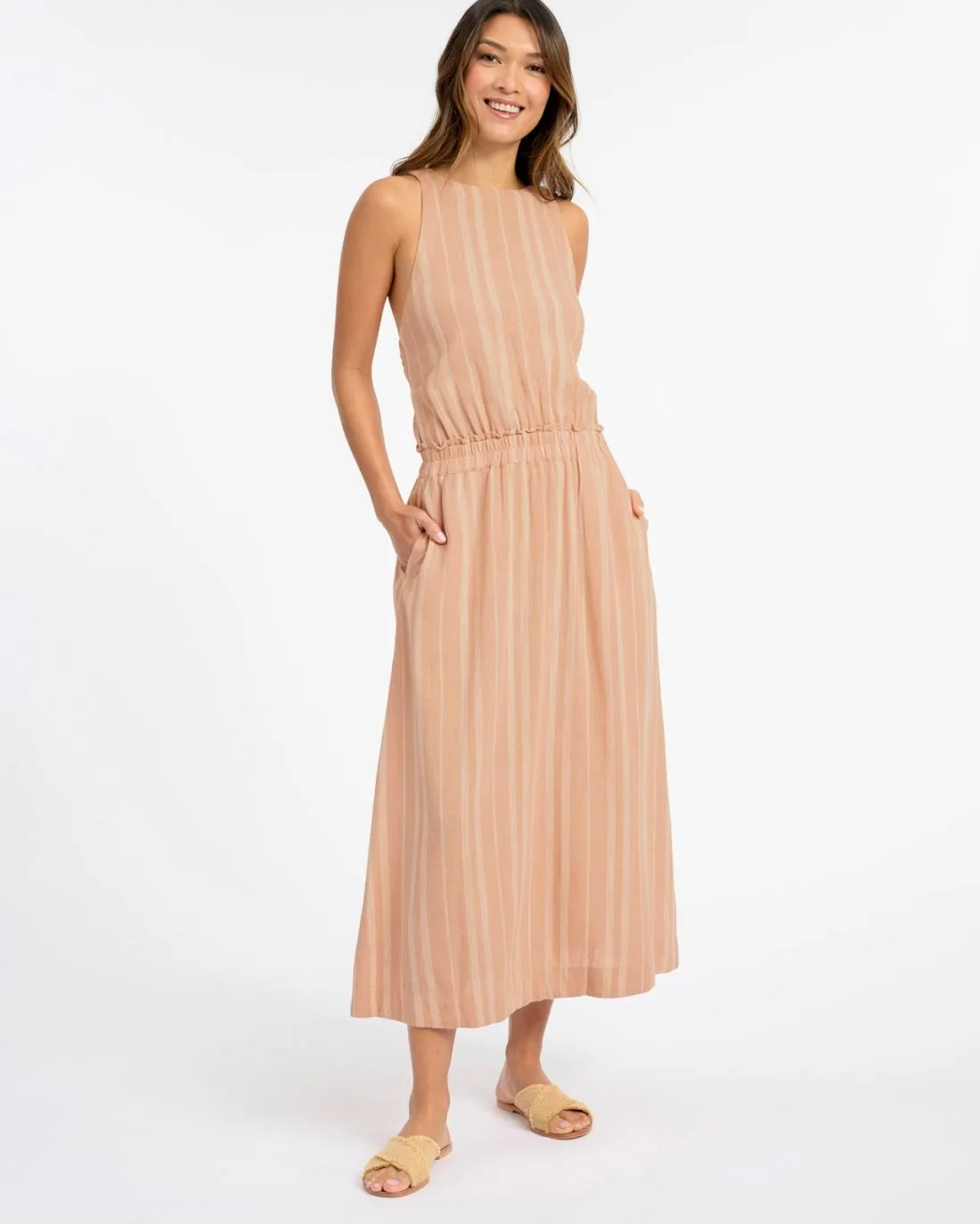 Music-Concert Shine Soft Striped Bristol Dress