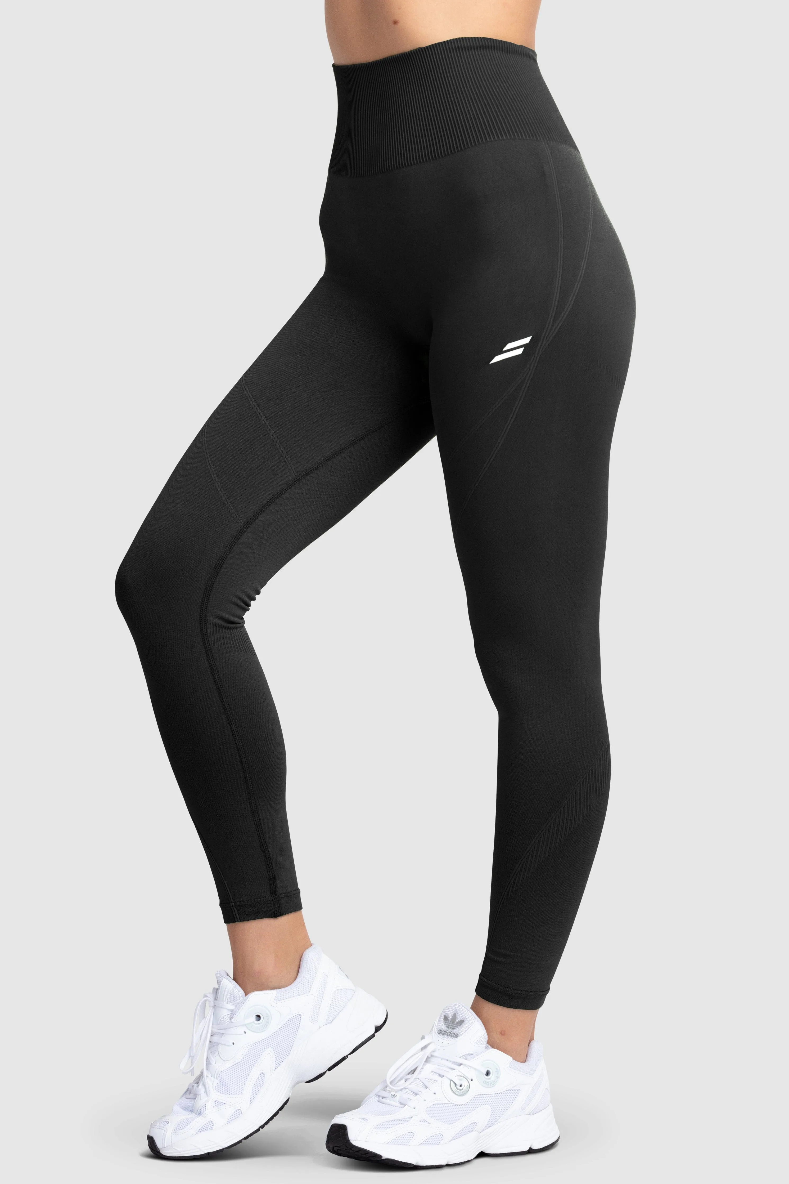 Hyperflex 2 Leggings - Jet Black Dynamic Fit Double Layer Maternity Wear
