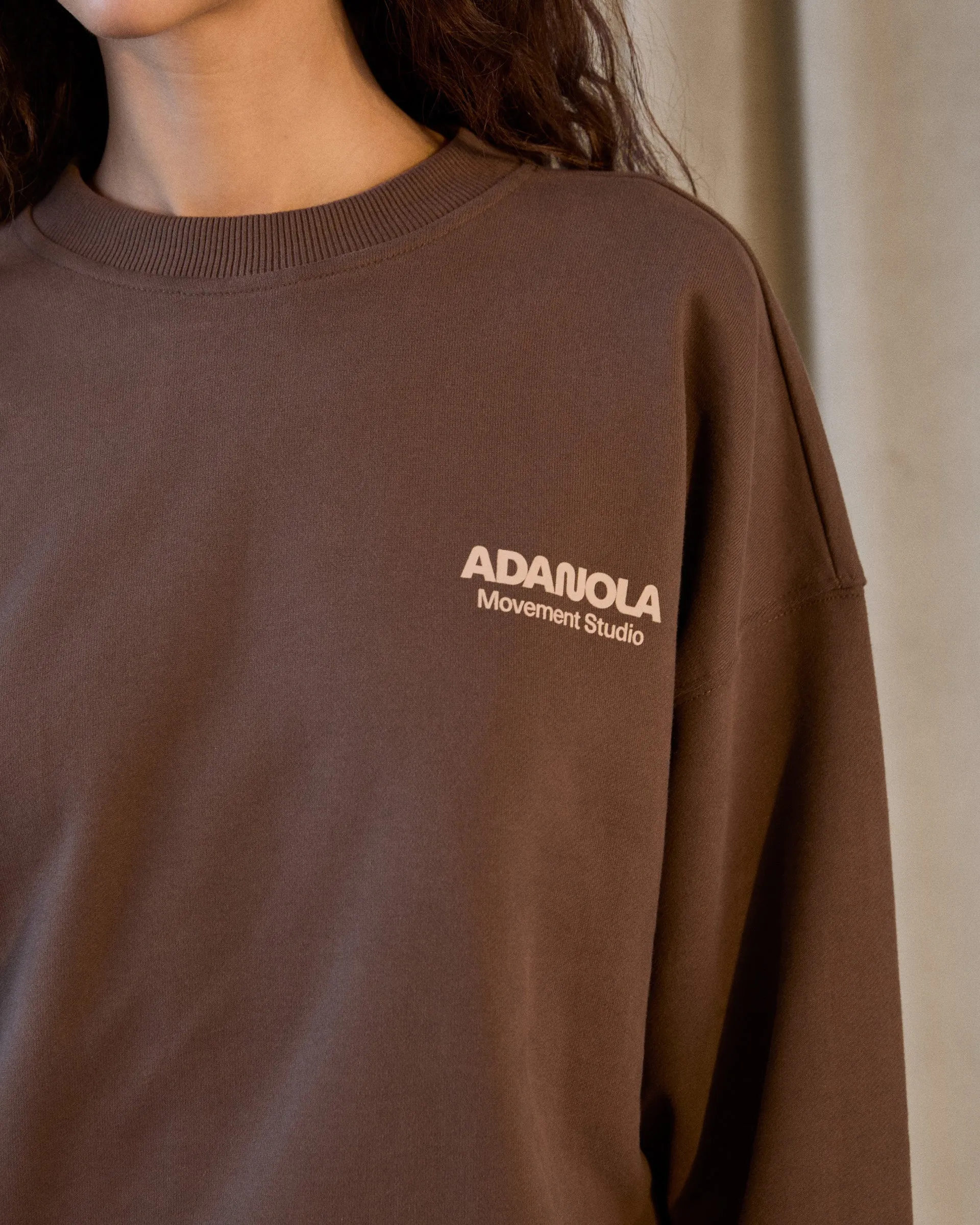 Studio Oversized Sweatshirt - Mocha Brown product weekday wearability