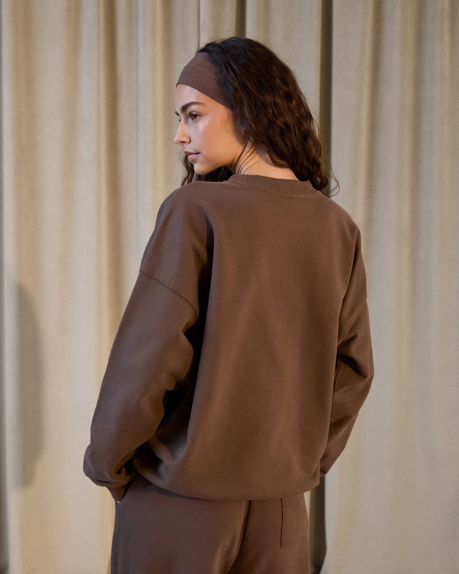 Studio Oversized Sweatshirt - Mocha Brown Blend Odor Free
