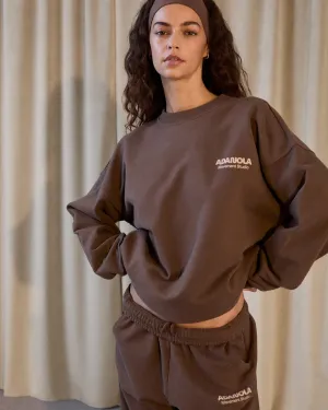 Chill Style Studio Oversized Sweatshirt - Mocha Brown