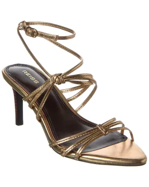 Reiss Georgina Leather Heeled Sandal Lace Up casual daily wear