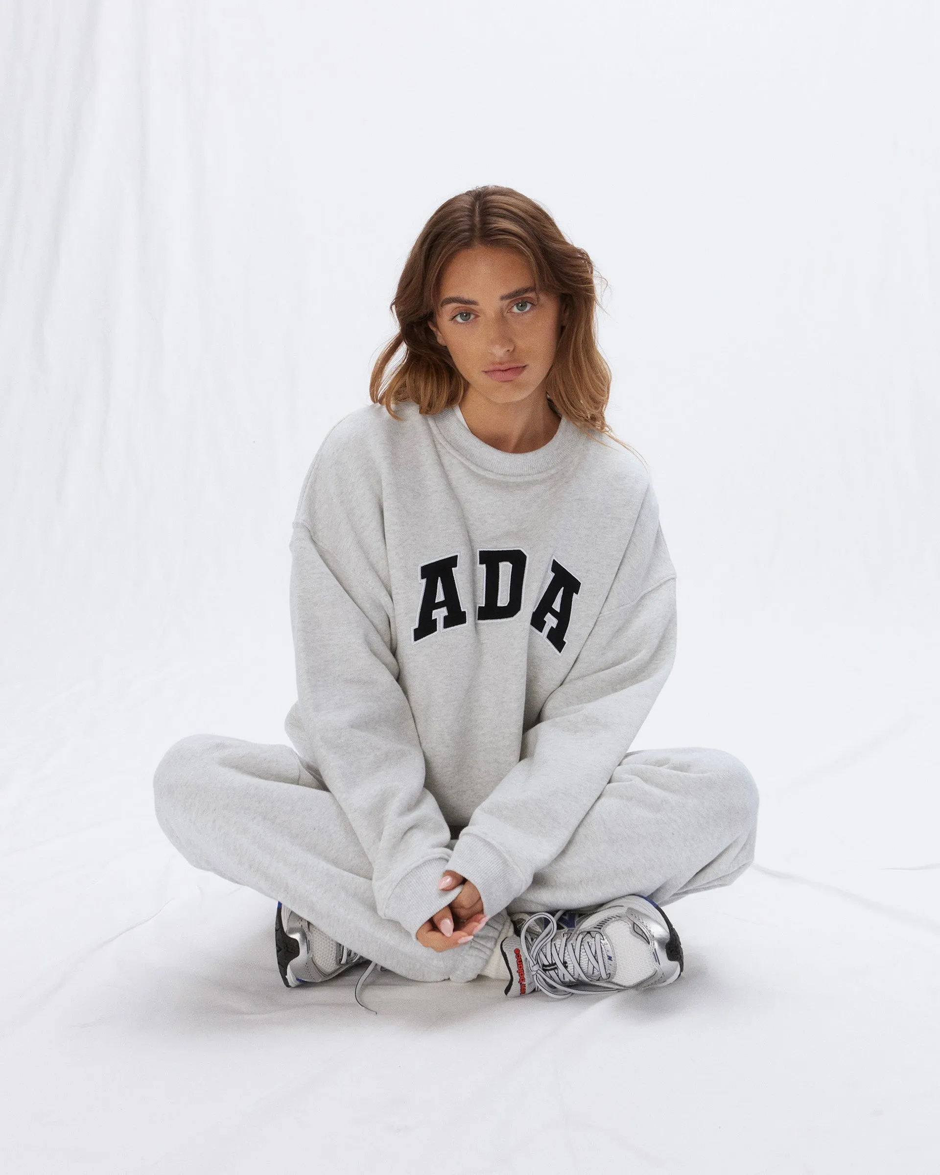 ADA Oversized Sweatshirt - Light Grey Melange product stain resistant convenience