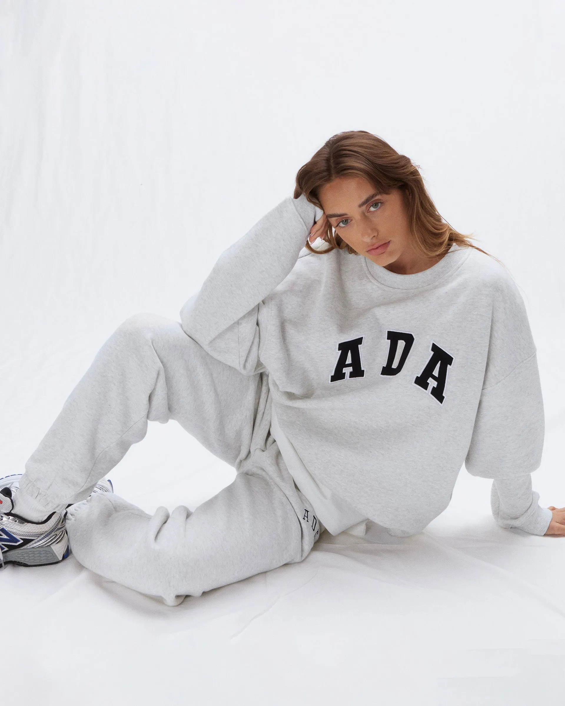 ADA Oversized Sweatshirt - Light Grey Melange product patch uniqueness