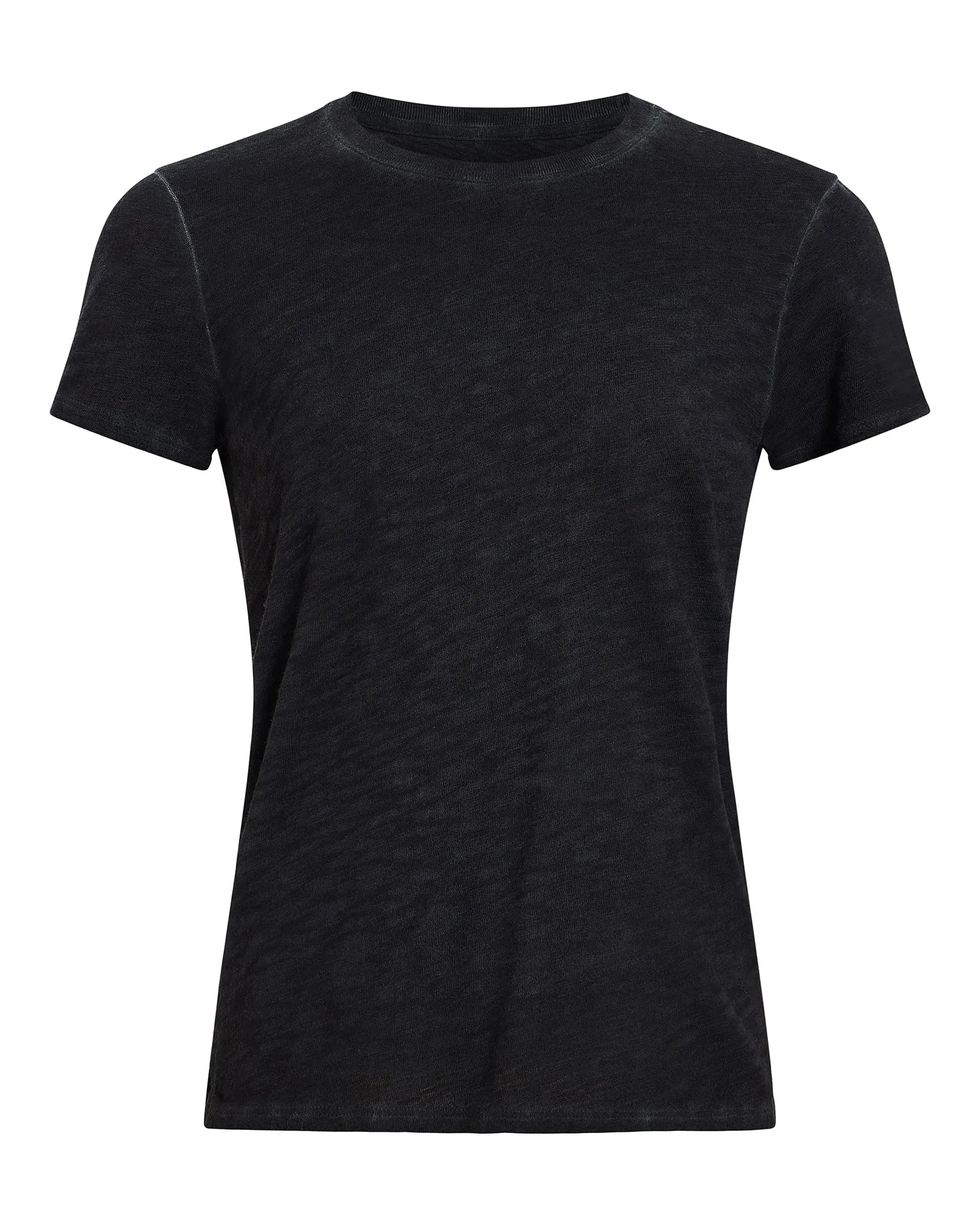 Bohemian style Sublime Wash Slub Jersey Schoolboy Tee - Black