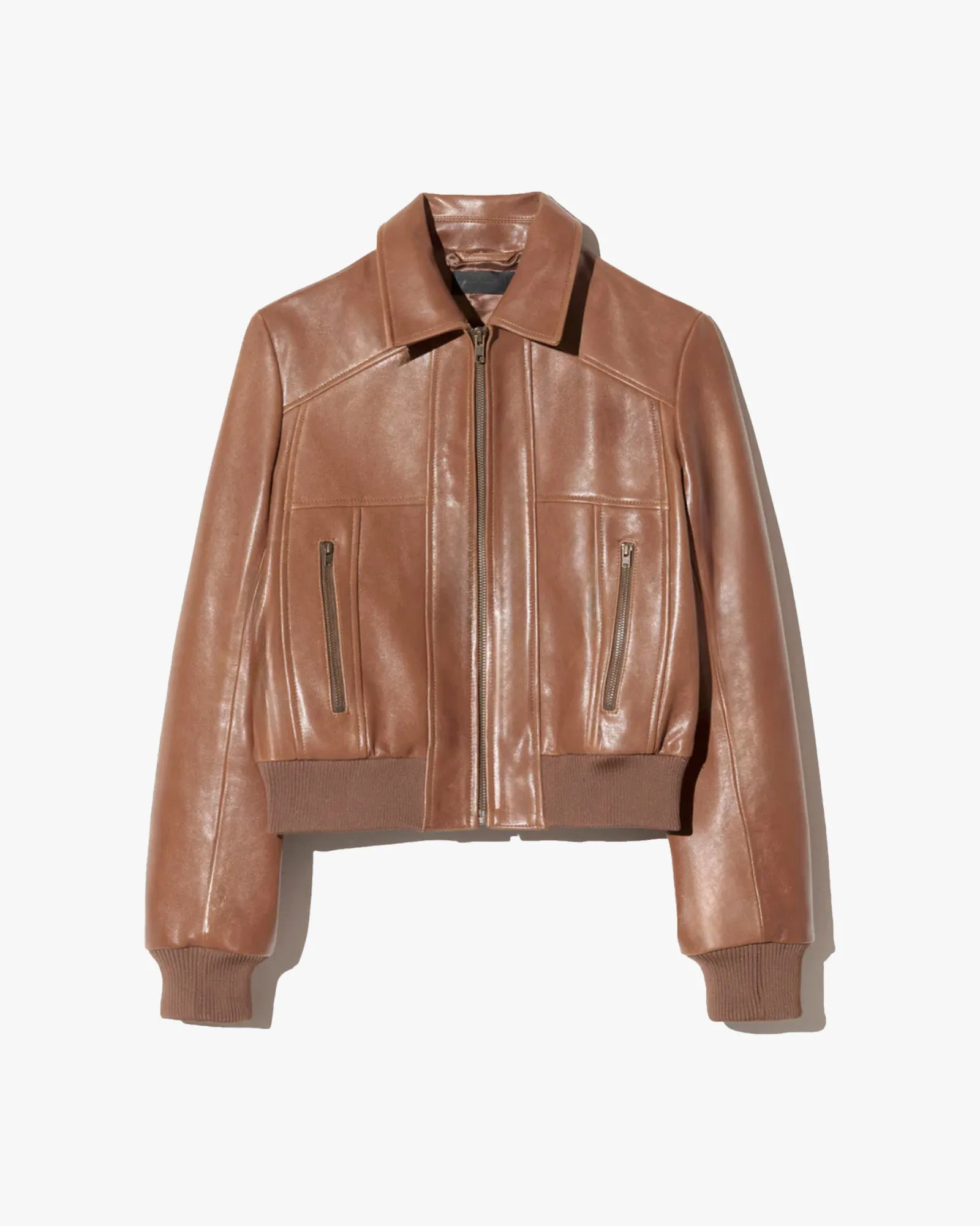 SUE LEATHER JACKET NonRestrictive Movement Design retro look