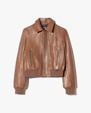 SUE LEATHER JACKET NonRestrictive Movement Design retro look