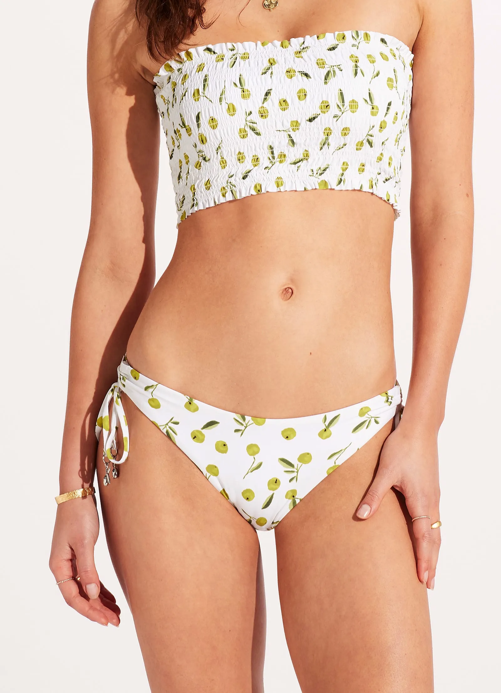 Summer Crush Loop Tie Side Pant - Soft Olive Quick Drainage Weave Anti Sag Reinforcement