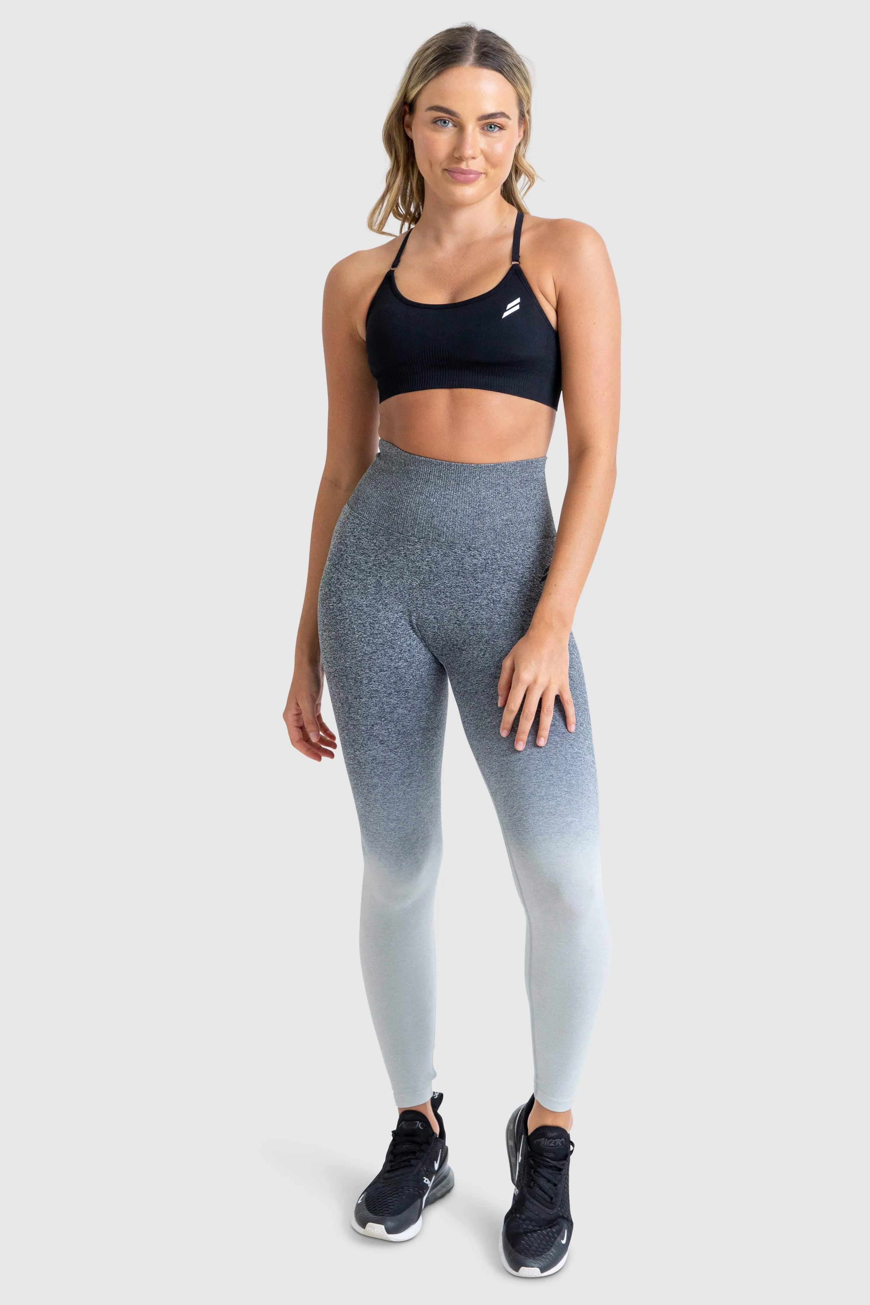 Ombre Scrunch Seamless Leggings - Grey Soft and Smooth