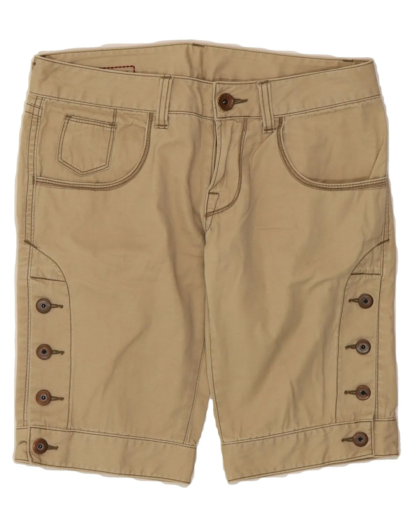 All Day Comfort Tech All day wearability REPLAY Womens Casual Shorts  W27 Small Beige Cotton