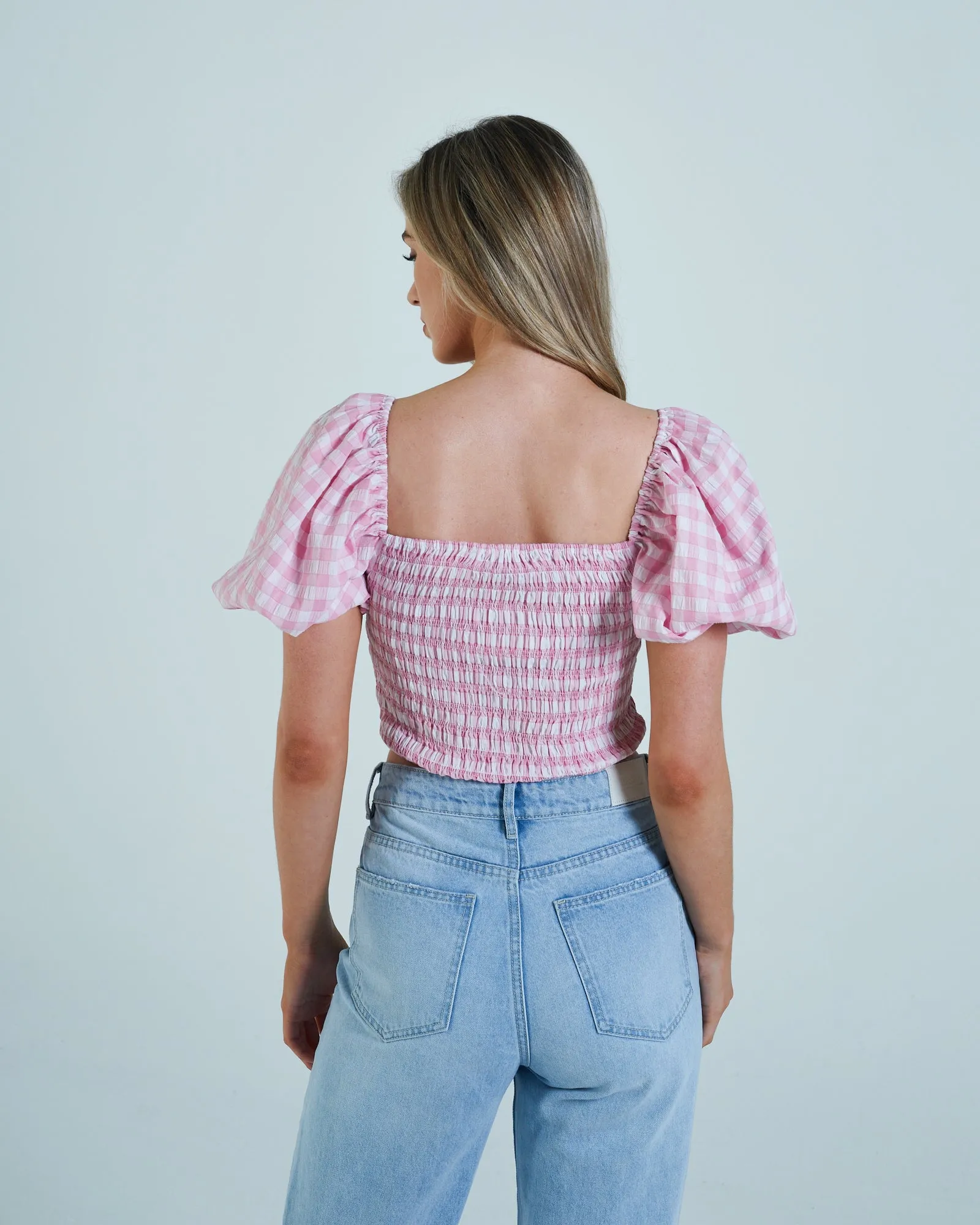 Summer Wear ElasticFree Cuffs Susannah Top Pink Lemonade