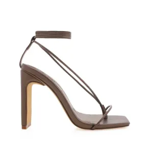 Urban Cool Tala Heel Lace Sandal In Bronz In Bronze