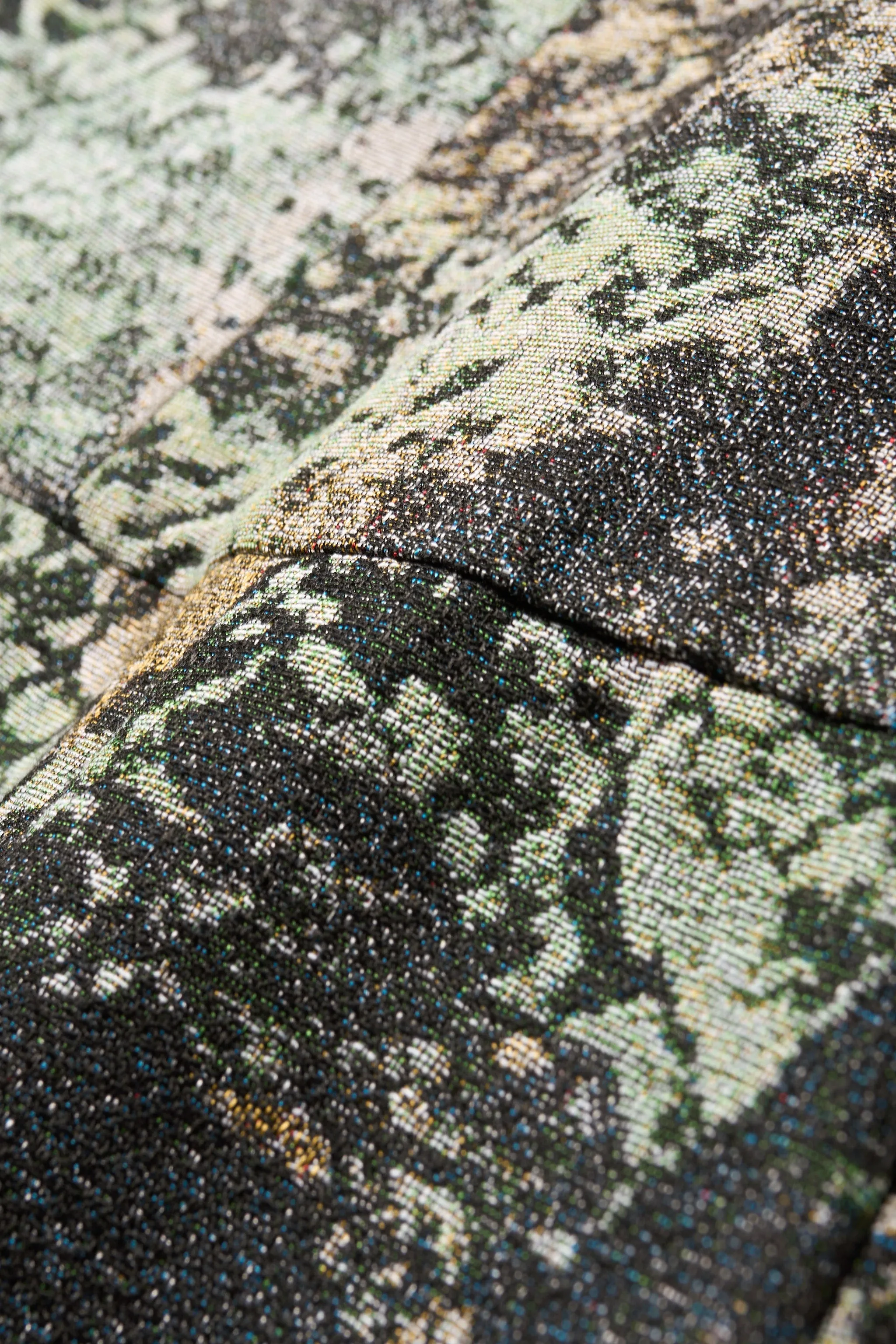 Optic Jacquard Skirt Green Print Smooth Finish