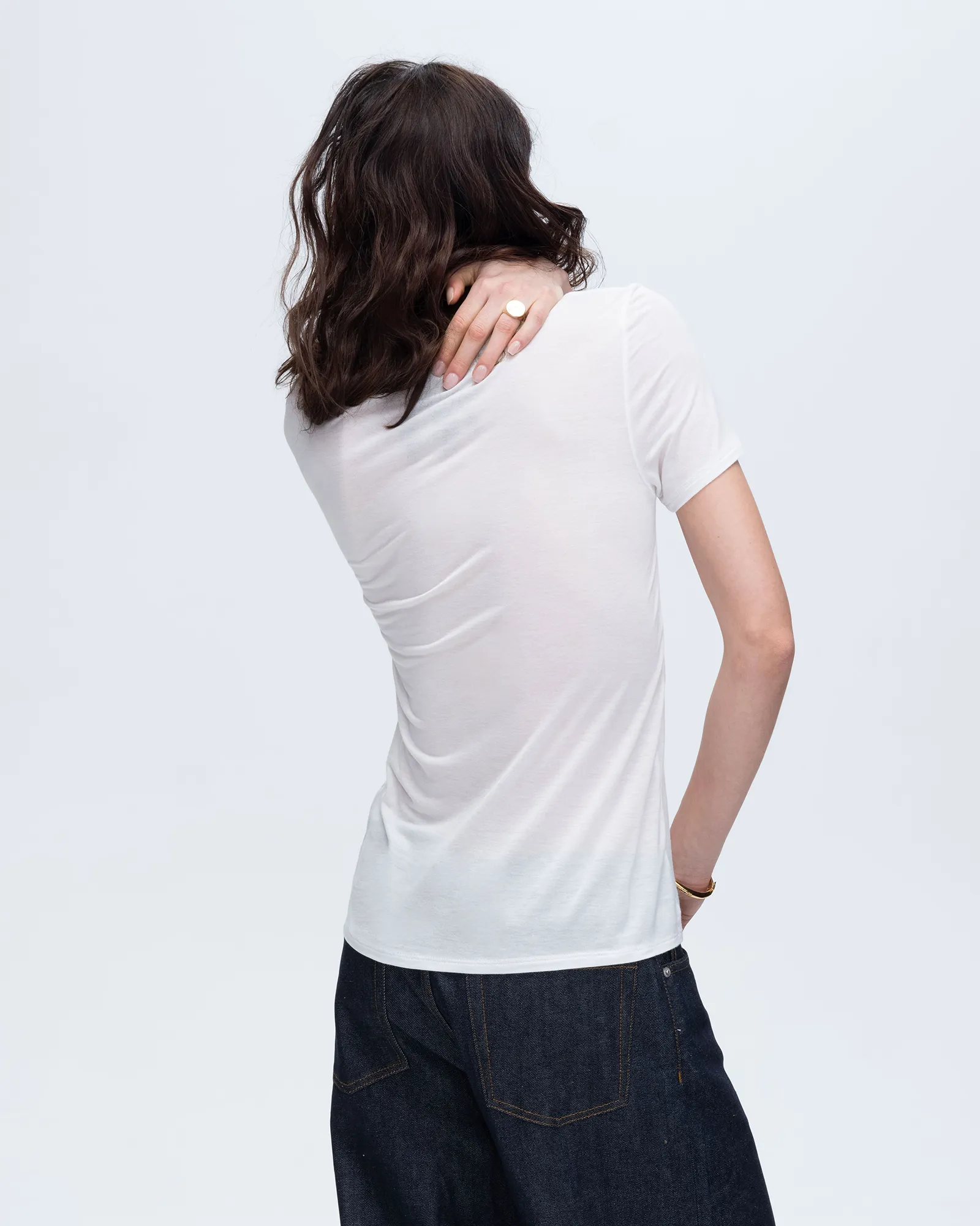 Urban Streetwear Modal Jersey Short Sleeve Henley - White