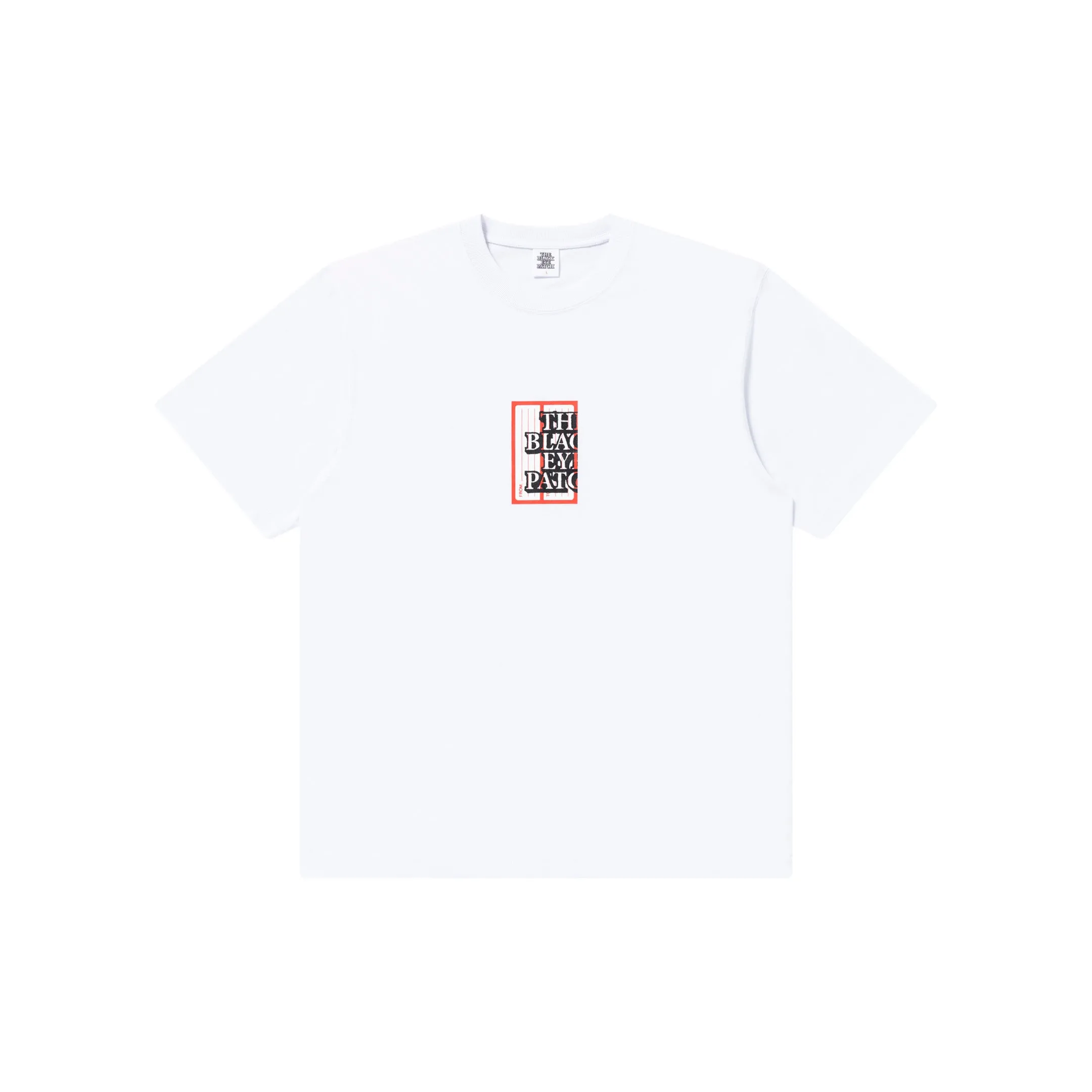 Minimalist Stitching ADDRESS LABEL TEE WHITE