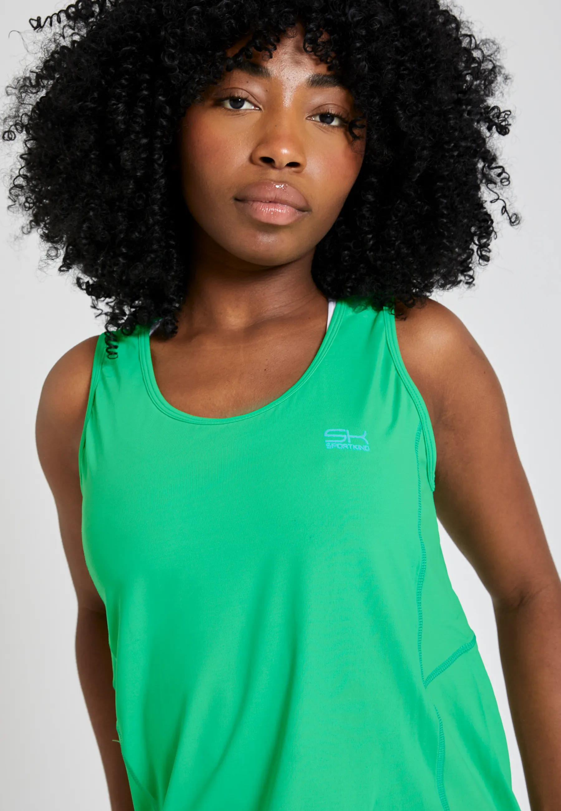 Flexible frame Tennis Loose Fit Tank Top Basic, green
