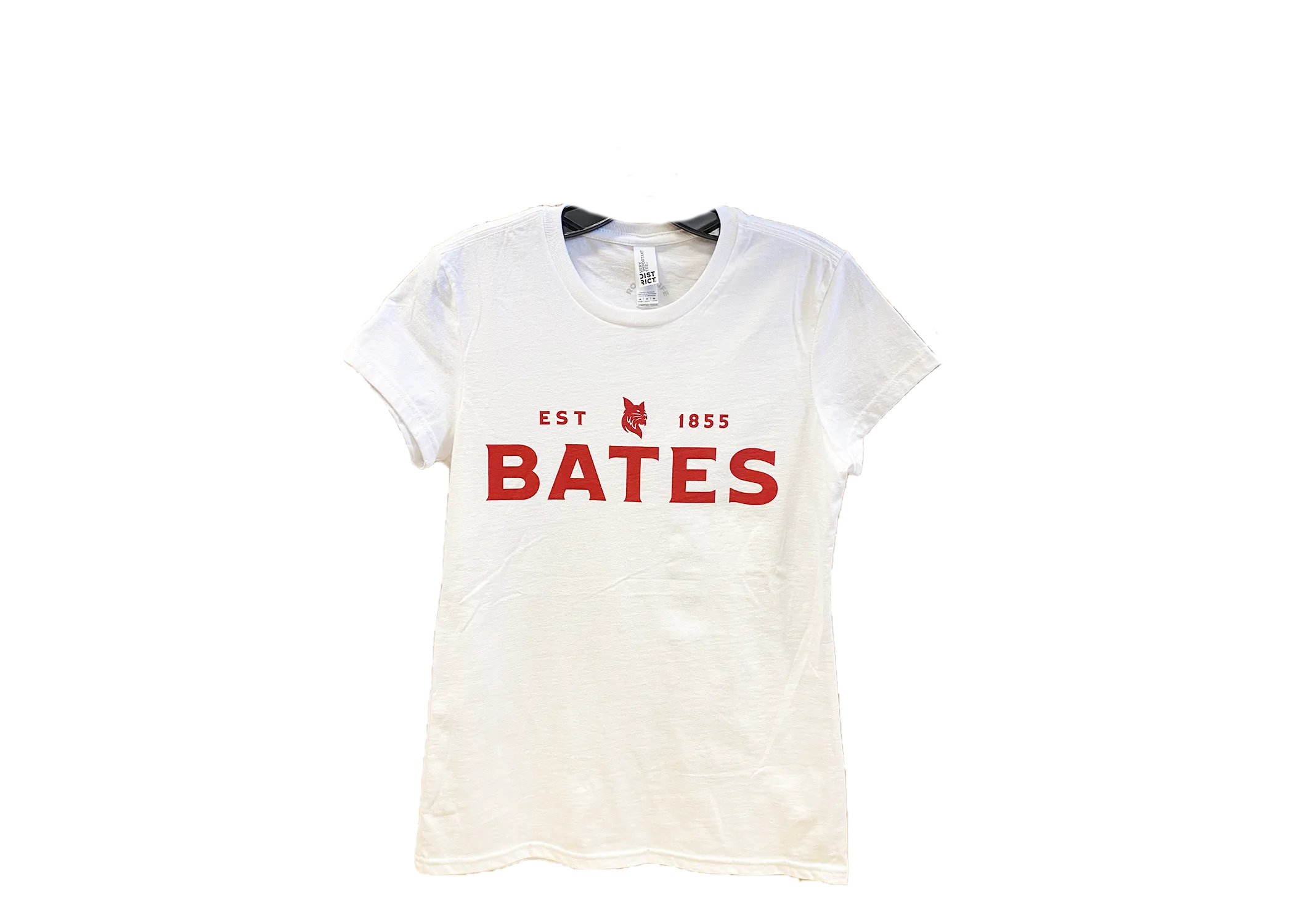 Women's District Threads White Crew Tee Mom Soft Strong Glow