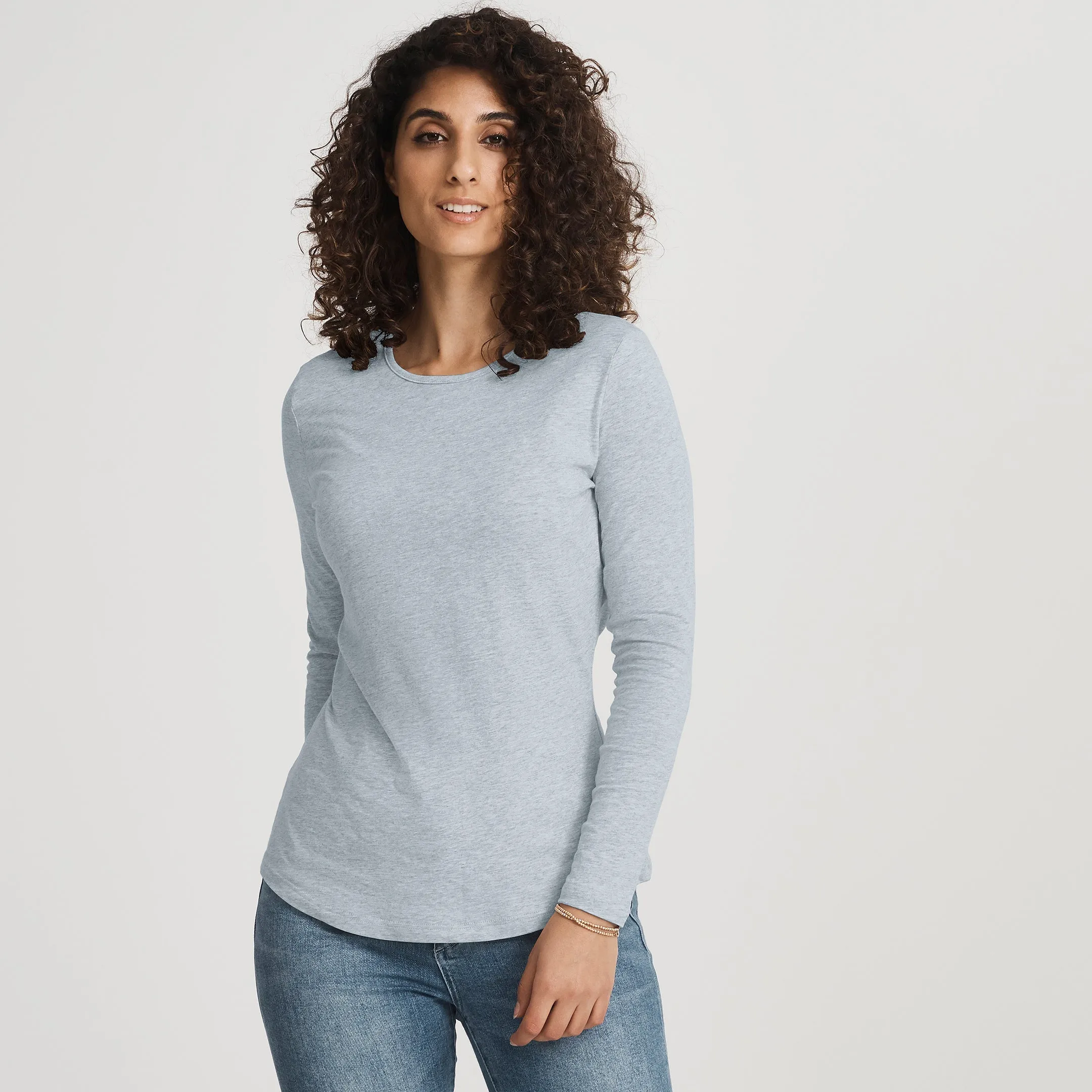 Recycled LS Crew Tee Circular Knit Construction Ultimate Comfort