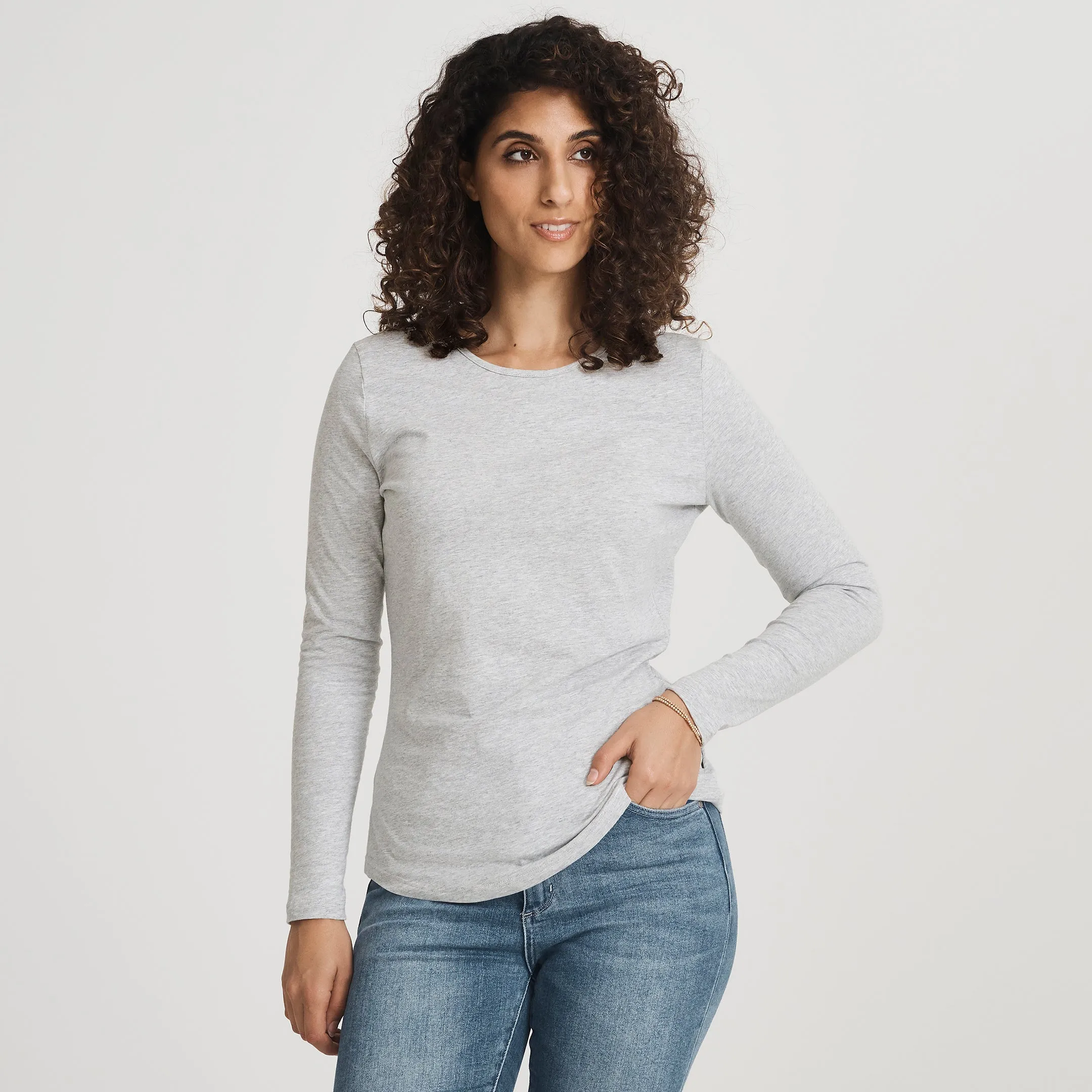 Cozy Comfort Fit All-day style Recycled LS Crew Tee