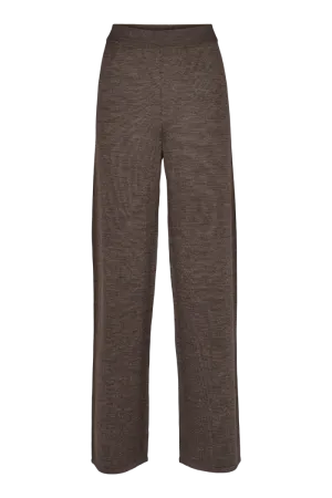 Vera Wide Pants - Brown Mel. Comfy Active