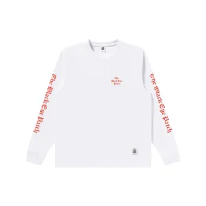 TIMES LOGO L/S TEE WHITE Non Toxic Printing Pilling Resistant Finish