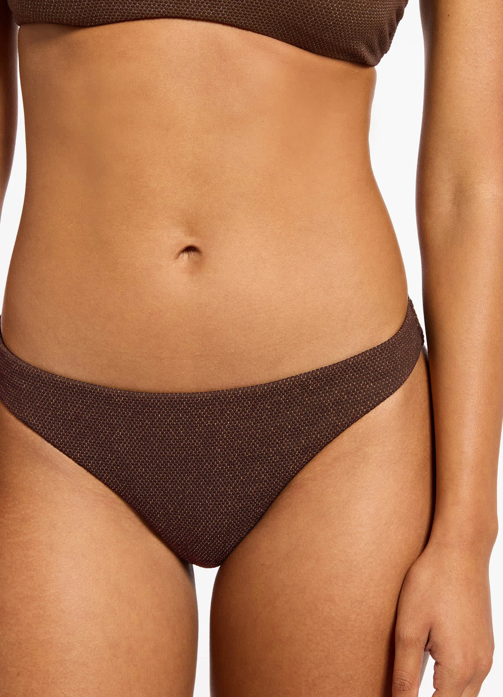 Anti Slip Waistband Tirari Nights Hipster Bikini Bottom - Chocolate