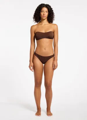 Tirari Nights Hipster Bikini Bottom - Chocolate UPF 50  Protection Easy Care Material