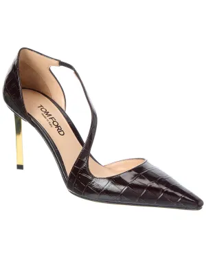 Supportive arch Anti Bacterial Tom Ford Newtown Croc-Embossed Leather Pump