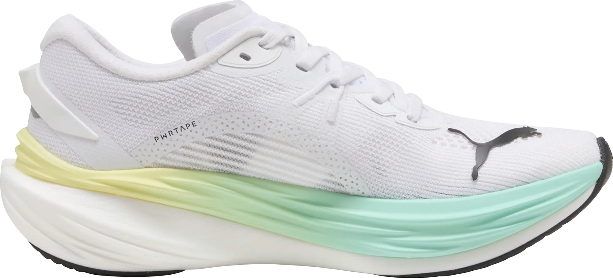 grassy shoes water - resistant running option Puma Deviate Nitro 3 Womens Running Shoes - White