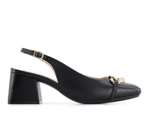 Andrea Women's Slingback Pumps with Square Toe Classic Bridal Sandals On The Go