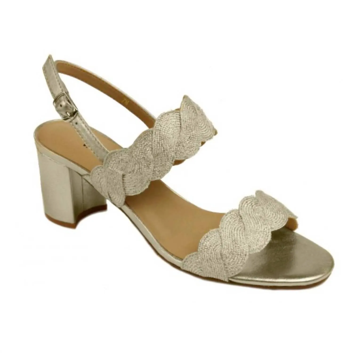 Evening Heels for Bridesmaids Statement style Women's Lettie Woven Sandals In Beige/platino