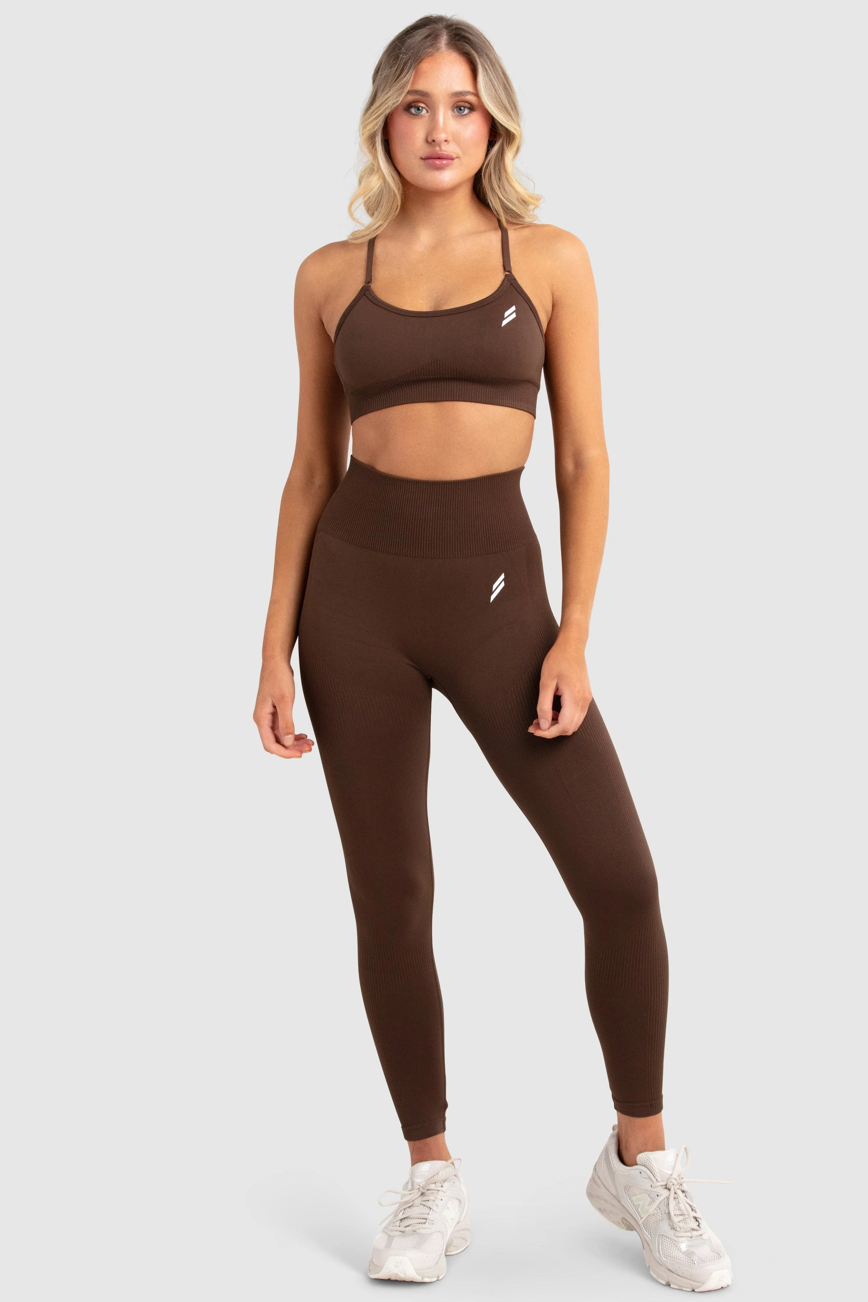 Impact Seamless Leggings - Espresso Layered Panel Design Core Style