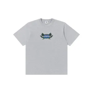 Side Vent Design GUARDIAN OVAL LOGO TEE HEATHER GRAY