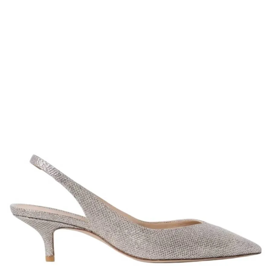 Comfortable Padding Ballet-Inspired Heels Stuart Weitzman Eva Pointed-Toe Slingback Pumps