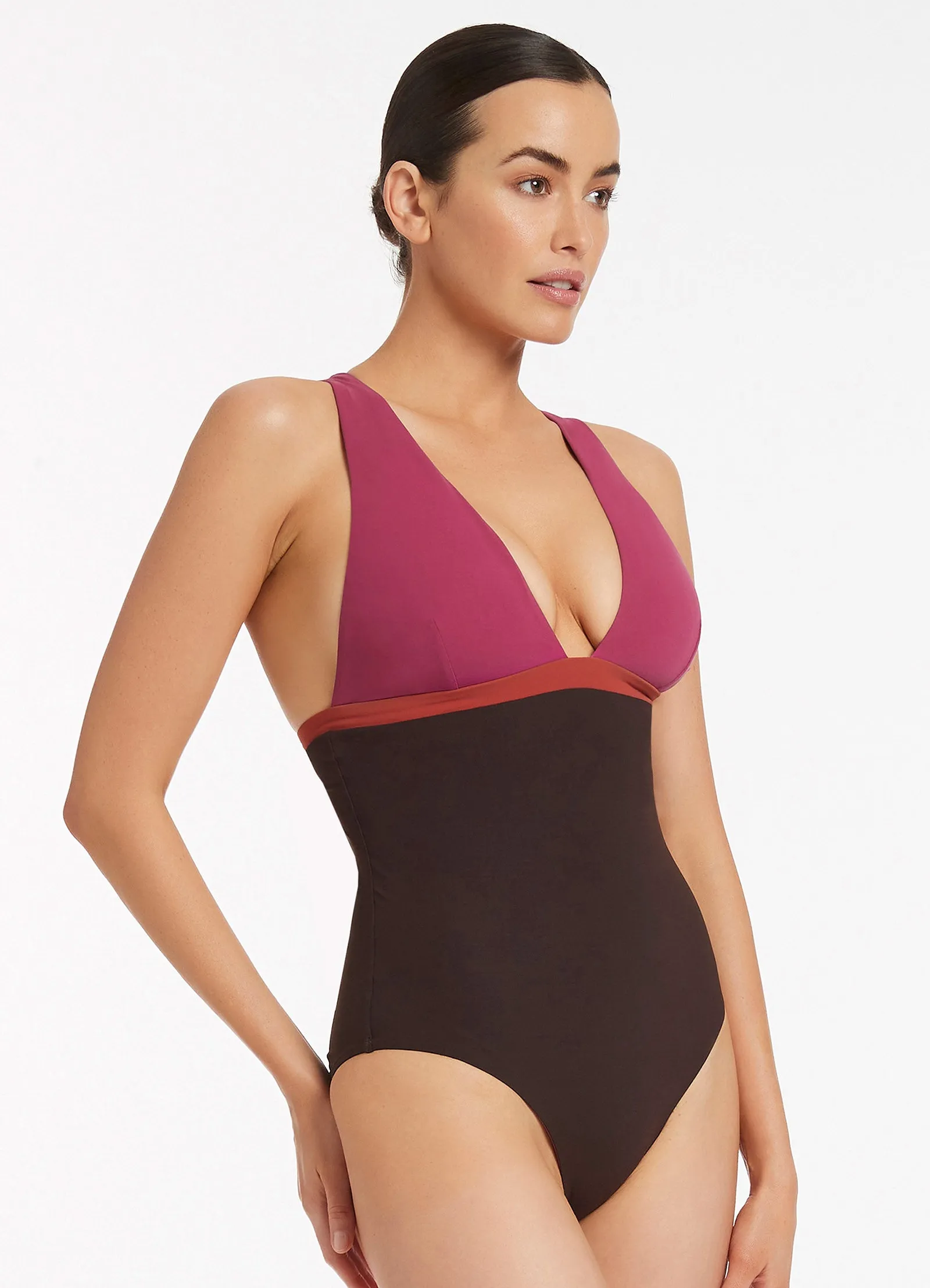 Versa Tie Back One Piece - Orchid Sandproof Inner Layer Water Repellent Coating